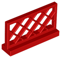 3185: Red Fence 1 x 4 x 2 Lattice, 10x