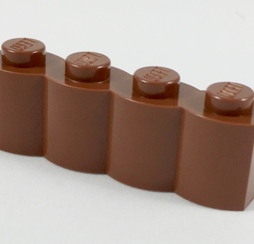 LEGO 30137: Brick, Modified 1 x 4 with Log Profile Brown 10x