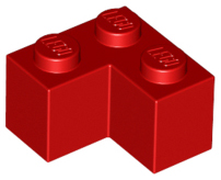 LEGO 2357: Baksteen 2 x 2 Hoek rood