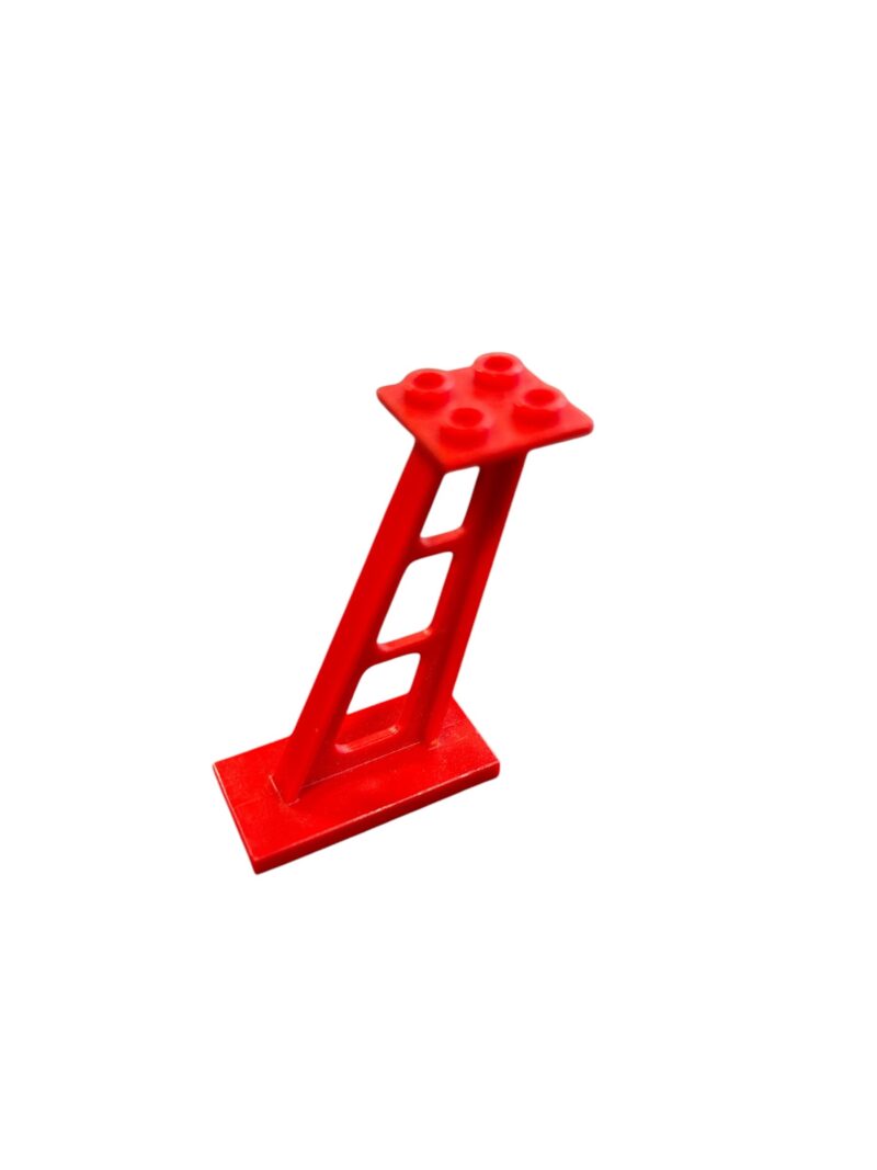 LEGO 4476b: Ondersteuning van 2 x 4 x 5 staander hellende, 5 mm brede palen Rood