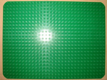 LEGO 10a: Baseplate 24 x 32 with Rounded Corners Green