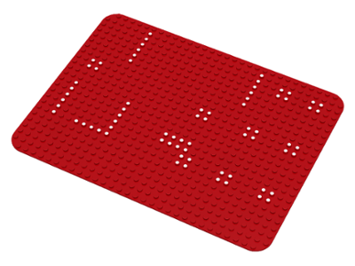 LEGO 10p03: Baseplate 24 x 32 with Set 358 Dots Pattern