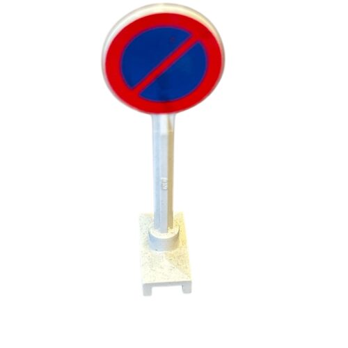 LEGO 14pb11: Road Sign Round with No Parking (Diagonal Upward to Right) Pattern