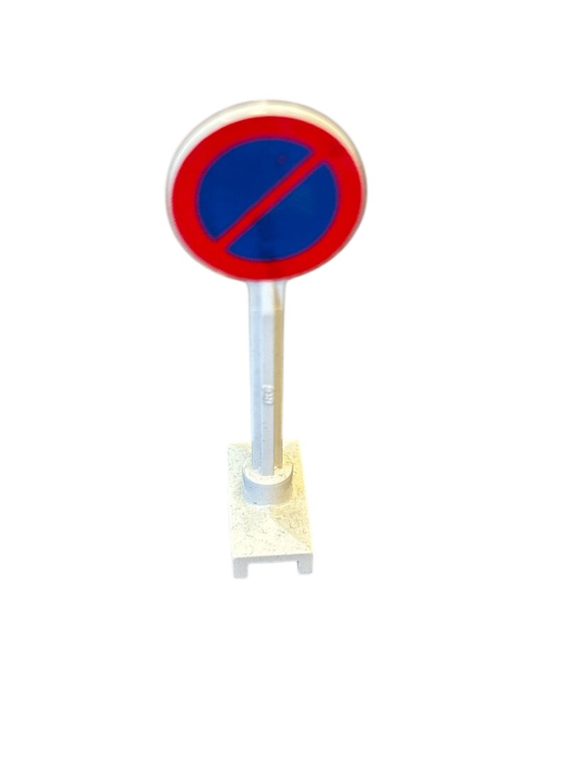 LEGO 14pb11: Road Sign Round with No Parking (Diagonal Upward to Right) Pattern