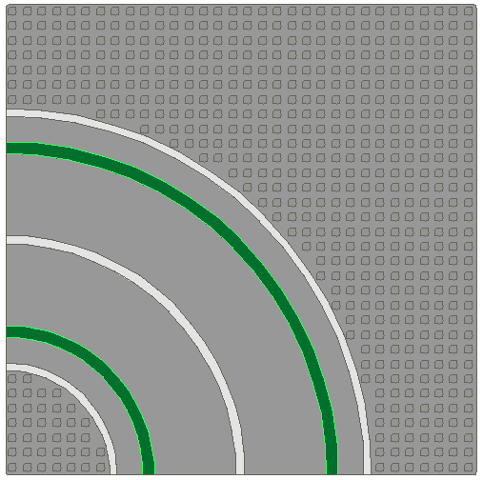 LEGO 2359p01: Baseplate, Road 32 x 32 7-Stud Curve with Road Pattern