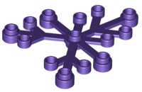 LEGO 2417: Plant Leaves 6 x 5 Purple