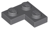 LEGO 2420: Plate 2 x 2 Corner Dark Bluish Gray