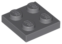 LEGO 3022: Dark Bluish Gray Plate 2 x 2