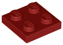 LEGO 3022: Dark Red Plate 2 x 2