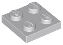 LEGO 3022: Light Bluish Gray Plate 2 x 2