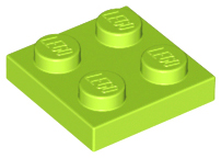 LEGO 3022: Lime Plate 2 x 2