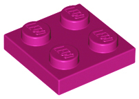 LEGO 3022: Magenta Plate 2 x 2