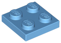 LEGO 3022: Medium Blue Plate 2 x 2