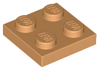 LEGO 3022: Medium Nougat Plate 2 x 2