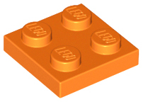 LEGO 3022: Orange Plate 2 x 2