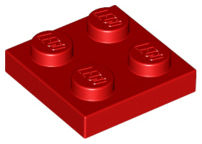 LEGO 3022: Red Plate 2 x 2