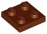 LEGO 3022: Reddish Brown Plate 2 x 2