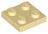 LEGO 3022: Tan Plate 2 x 2