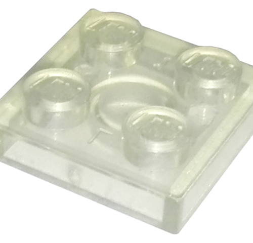 LEGO 3022: Trans-Clear Plate 2 x 2