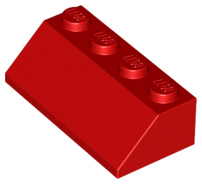 LEGO: 3037 Slope 45 2 x 4 Red