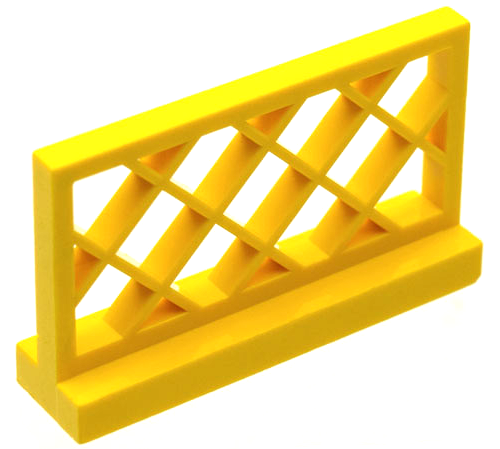 LEGO 3185: Yellow Fence 1 x 4 x 2 Lattice