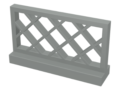 LEGO 3185: Light Gray Fence 1 x 4 x 2 Lattice