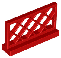 LEGO 3185: Red Fence 1 x 4 x 2 Lattice