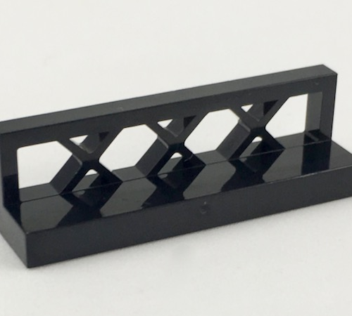 LEGO 3633: Black Fence 1 x 4 x 1 Lattice