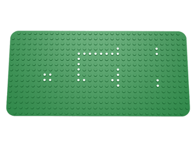 LEGO 374px1: Baseplate 16 x 32 with Rounded Corners and Set 352 Dots Pattern