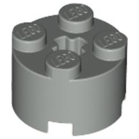 LEGO 3941: Brick, Round 2 x 2 with Axle Hole Gray