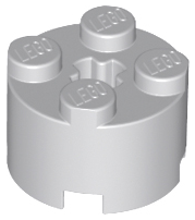 LEGO 3941: Brick, Round 2 x 2 with Axle Hole Light Bluish Gray