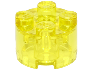 LEGO 3941: Round 2 x 2 with Axle Hole Trans Yellow