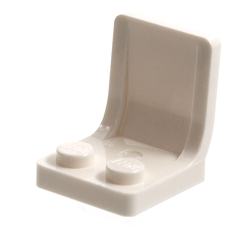 LEGO 4079: White Minifigure, Utensil Seat / Chair 2 x 2