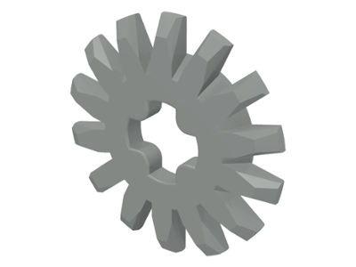 LEGO 4143: Light Gray Technic, Gear 14 Tooth Bevel Thin