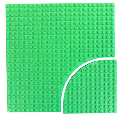 LEGO 6161: Medium Green Brick, Modified 24 x 24 with 12 x 12 Quarter Circle