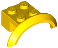 LEGO 98282: Yellow Vehicle, Mudguard 4 x 2 1/2 x 1 with Arch Round