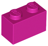 LEGO 3004: Magenta Brick 1 x 2