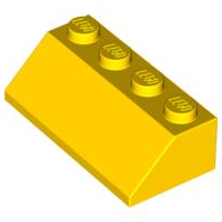 LEGO 3027: Yellow Slope 45 2 x 4