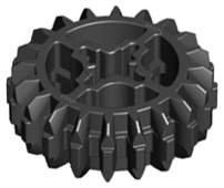 LEGO 32269: Black Technic, Gear 20 Tooth Double Bevel