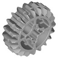 LEGO 32269: Light Bluish Gray Technic, Gear 20 Tooth Double Bevel