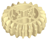 LEGO 32269: Tan Technic, Gear 20 Tooth Double Bevel