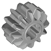 LEGO 32270: Light Gray Technic, Gear 12 Tooth Double Bevel