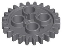 LEGO 3648: Dark Bluish Gray Technic, Gear 24 Tooth with 1 Axle Hole