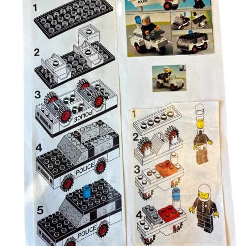 LEGO 644 and 602: Police Mobile Patrol and Fire Chief’s Car