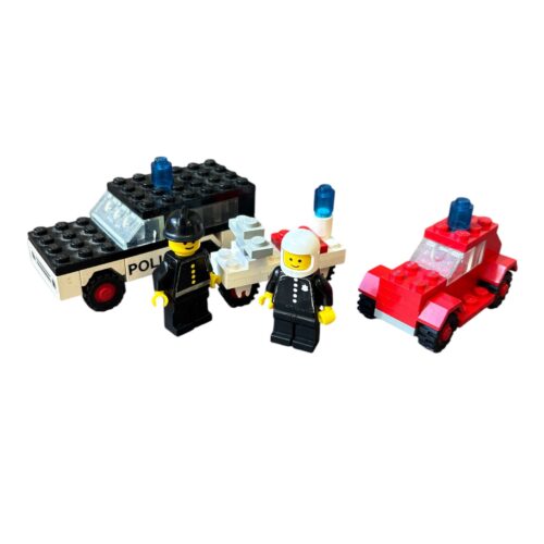 LEGO 644 and 602: Police Mobile Patrol and Fire Chief’s Car